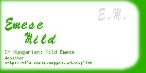 emese mild business card